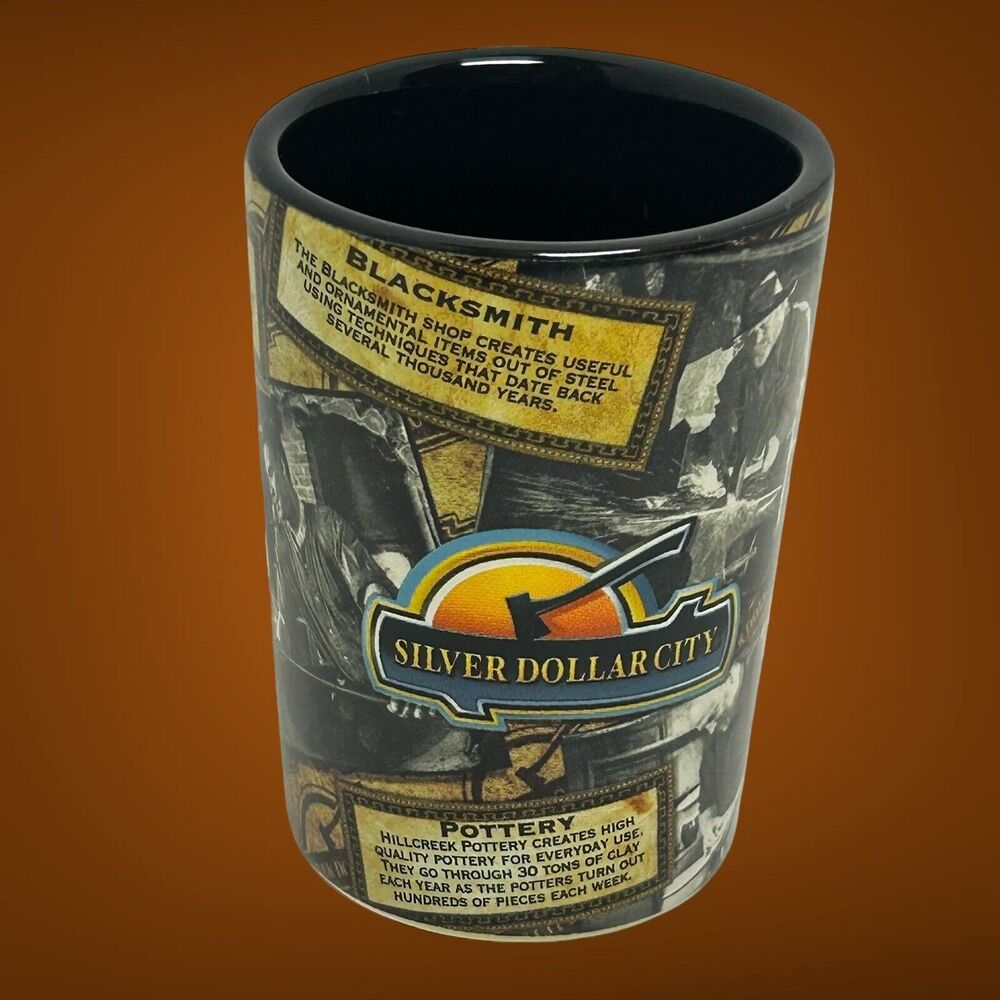 Silver Dollar City Theme Park 4oz Ceramic Souvenir Cup Branson Missouri